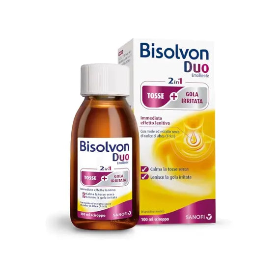 Bisolvon Duo Emolliente Tosse + Gola Irritata Sciroppo 100 Ml | Acquista Online su Farmaclick