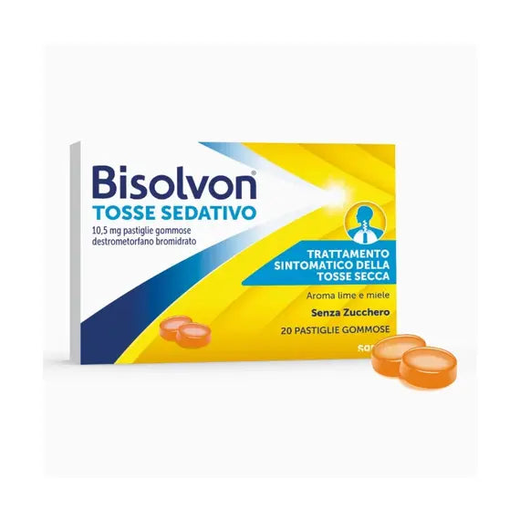Bisolvon Tosse Sedativo 10.5 Mg 20 Pastiglie Gommose Aroma Lime e Miele | Acquista Online su Farmaclick