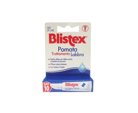 Blistex Lip Relief Cream Pomata Trattamento Labbra Stick Spf10 6 Gr