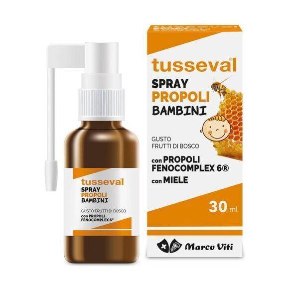 Tusseval Spray Propoli Bambini Marco Viti 30 Ml Aroma Frutti di Bosco | Acquista Online su Farmaclick