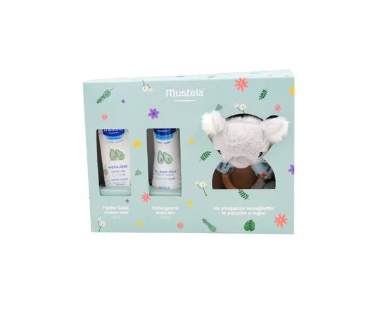 Mustela Cofanetto Koala Hidra Bèbè Crema Viso+Detergente Delicato