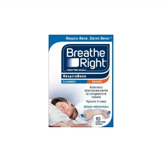 Breathe Right Respira Bene Cerotti Classici Grandi per la Congestione Nasale 30 Cerotti | Acquista Online su Farmaclick