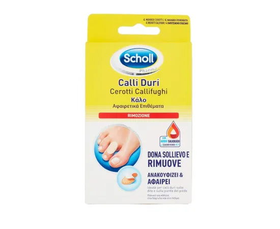 Dr. Scholl Hühneraugenpflaster für harte Hühneraugen 4 Pflaster + 4 Schutzscheiben