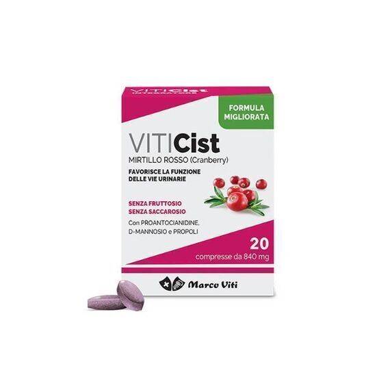 Viticist Marco Viti Integratore Alimentare per le Vie Urinarie 20 Compresse Gusto Mirtillo Rosso | Acquista Online su Farmaclick