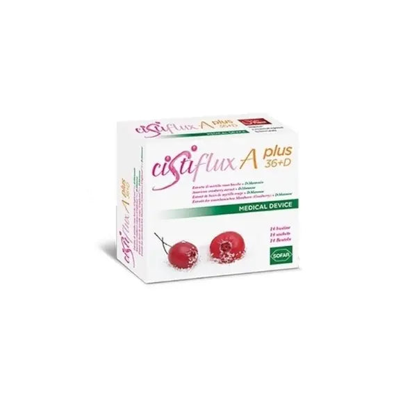 Cistiflux a Plus 36+ D Integratore Alimentare per le Vie Urinarie 14 Bustine | Acquista Online su Farmaclick