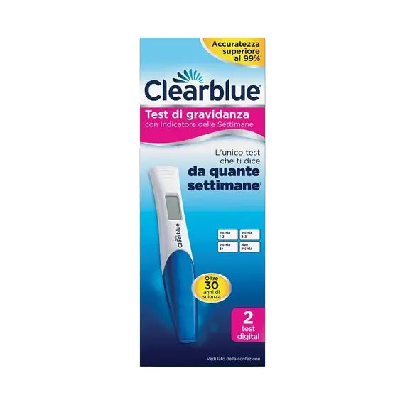 Clearblue 2 Test di Gravidanza Digital con Indicatore di Settimane | Acquista Online su Farmaclick
