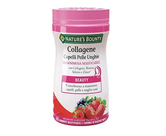 Nature'S Bounty Collagene Integratore Per Capelli Pelle E Unghie 60 Gommose Masticabili Aroma Bacche Miste