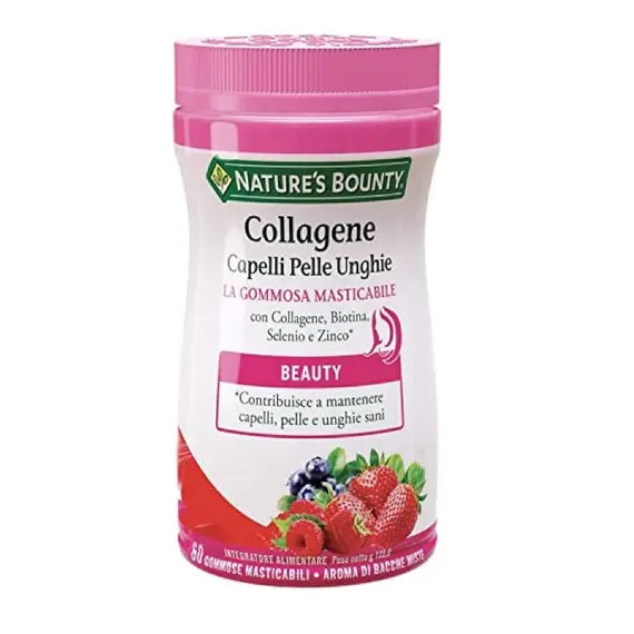 Nature's Bounty Collagene Integratore per Capelli Pelle e Unghie 60 Gommose Masticabili Aroma Bacche Miste | Acquista Online su Farmaclick