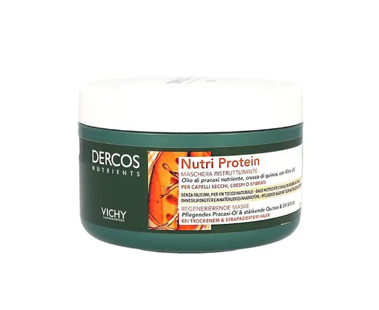 Vichy Dercos Nutri Protein Aufbauende Maske Für Trockenes, Sprödes Und Geschädigtes Haar 250 ml