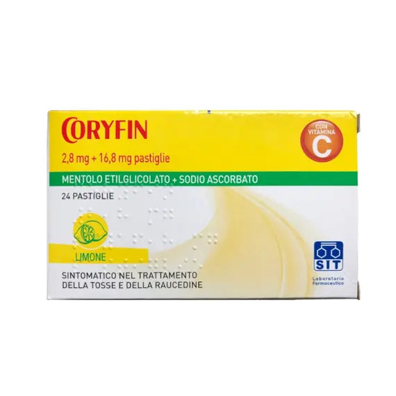 Coryfin 24 Pastiglie 2,8 Mg +16,8 Mg Gusto Limone | Acquista Online su Farmaclick