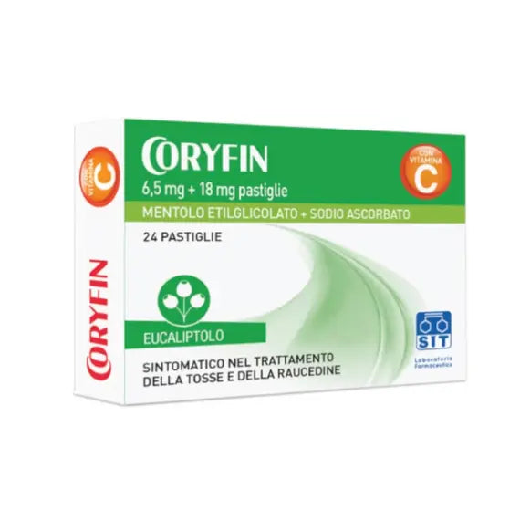Coryfin 24 Pastiglie 6,5 Mg +18 Mg Gusto Mentolo | Acquista Online su Farmaclick
