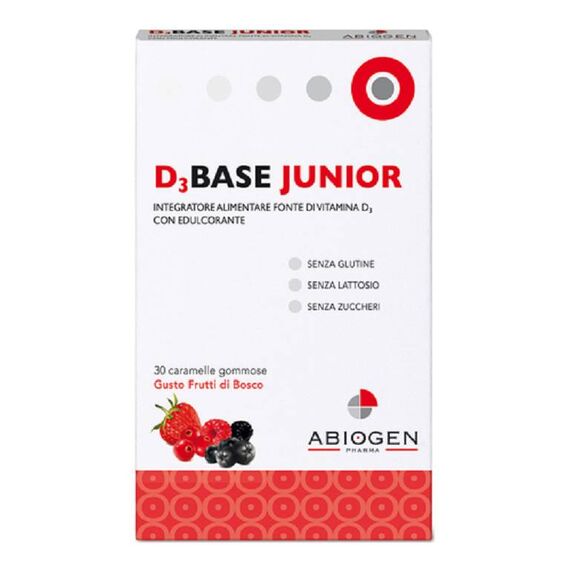 D3base Junior 30 Caramelle Gommose Frutti di Bosco | Acquista Online su Farmaclick