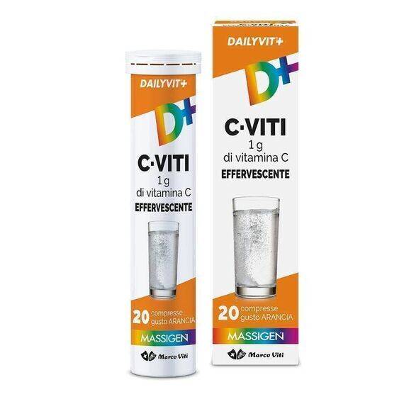 Dailyvit+ C Viti Effervescente Integratore Alimentare di Vitamina C 20 Compresse Gusto Arancia | Acquista Online su Farmaclick