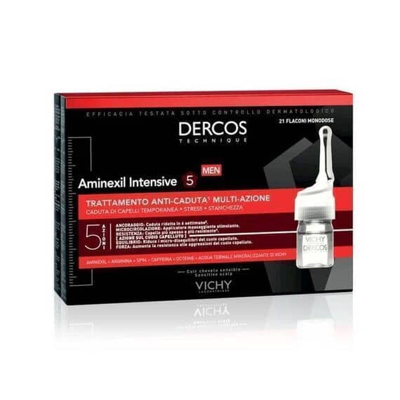 Vichy Dercos Aminexil Intensive 5 Trattamento Anti-caduta Uomo 21 Flaconcini | Acquista Online su Farmaclick