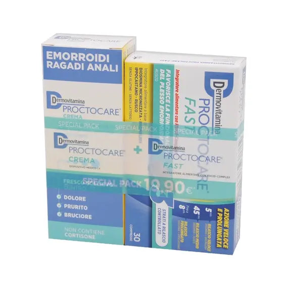 Dermovitamina Proctocare Special Pack Integratore 30 Compresse + Crema 30 Ml | Acquista Online su Farmaclick
