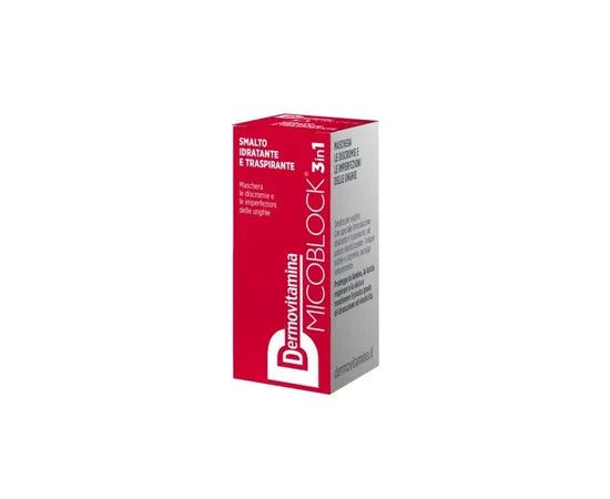 Dermovitamina Micoblock 3 In 1 Feuchtigkeitsspendender und atmungsaktiver Nagellack Rot 5 ml
