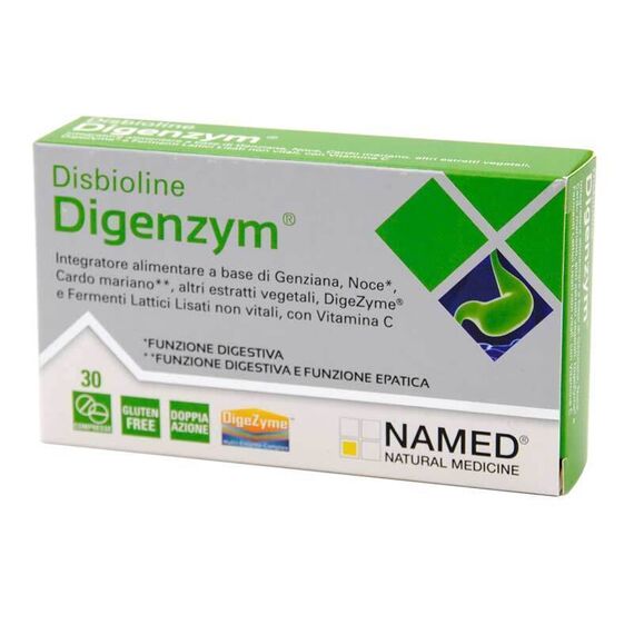 Disbioline Digenzym Integratore Alimentare per la Funzione Digestiva e la Funzione Epatica 30 Compresse | Acquista Online su Farmaclick