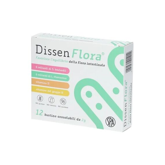 Dissen Flora Integratore Alimentare per la Flora Intestinale 12 Bustine | Acquista Online su Farmaclick