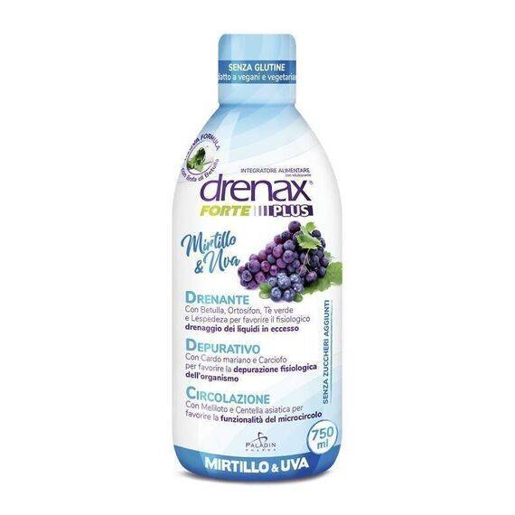 Drenax Forte Plus Mirtillo e Uva Integratore Alimentare Drenante Depurativo 750 Ml | Acquista Online su Farmaclick