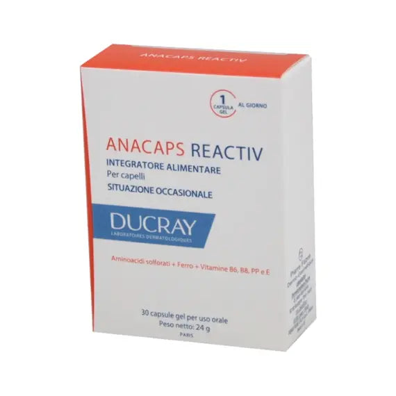 Ducray Anacaps Reactiv Integratore Alimentare per Capelli 30 Capsule | Acquista Online su Farmaclick