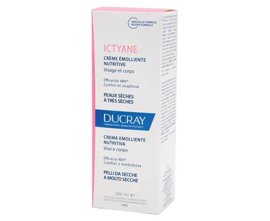 Ducray Ictyane Nährende Feuchtigkeitscreme für Gesicht und Körper 200ml