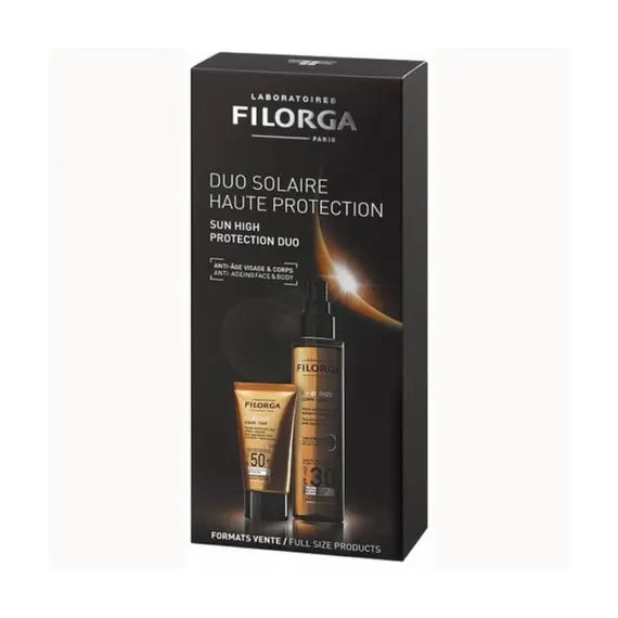 Filorga Duo Solaire Haute Protection Uv Bronze Visospf50+ 40 Ml e Olio Solare Anti Etã Accelleratore di Abbronzatura Spf30 150ml | Acquista Online su Farmaclick