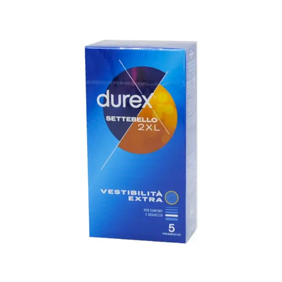 Durex Settebello 2xl Preservativi Vestibilitã Extra 5 Pezzi | Acquista Online su Farmaclick