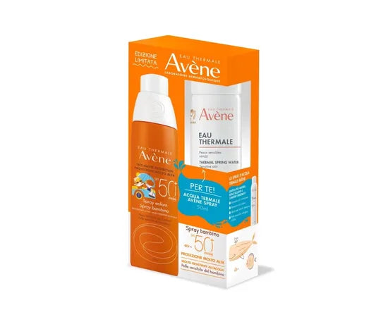 Avene Kit Spray Bambino Spf50+ 200 Ml + Eau Thermale Avene Spray 50 Ml