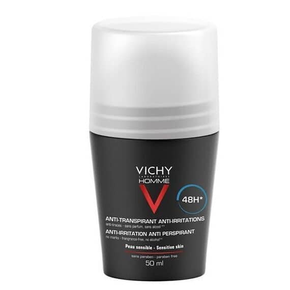 Vichy Homme Deodorante Roll On 48h Pelle Sensibile 50ml | Acquista Online su Farmaclick