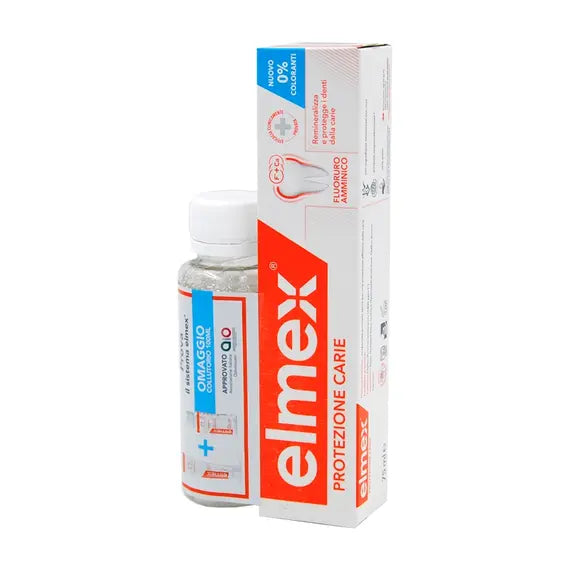 Elmex Dentifricio Protezione Carie 75 Ml + Collutorio in Omaggio | Acquista Online su Farmaclick