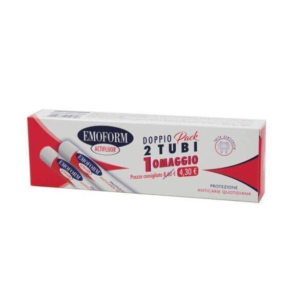 Emoform Actifluor Dentifricio Quotidiano Anticarie 2 Tubi da 75 Ml | Acquista Online su Farmaclick