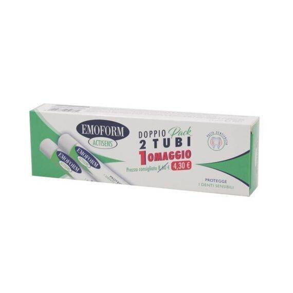 Emoform Actisens Dentifricio per Denti Sensibili 2 Tubi da 75 Ml | Acquista Online su Farmaclick