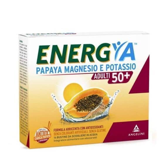 Energya Papaya Magnesio e Potassio Adulti 50+ Integratore 14 Bustine | Acquista Online su Farmaclick