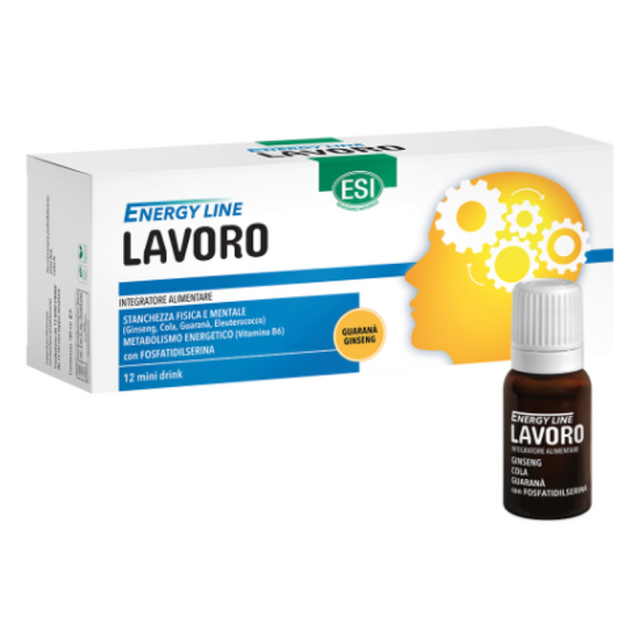 Esi Energy Line Lavoro Integratore Alimentare Contro Stanchezza Fisica e Mentale 12 Flaconcini | Acquista Online su Farmaclick