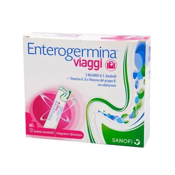 Enterogermina Viaggi 12 Bustine Integratore di Fermenti Lattici Probiotici e Vitamine B | Acquista Online su Farmaclick