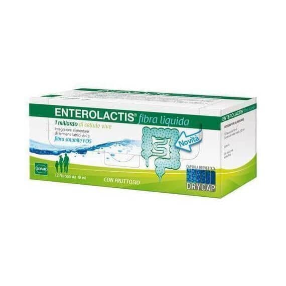Enterolactis Fibra Liquida Integratore di Fermenti Lattici 12 Flaconcini da 10 Ml | Acquista Online su Farmaclick