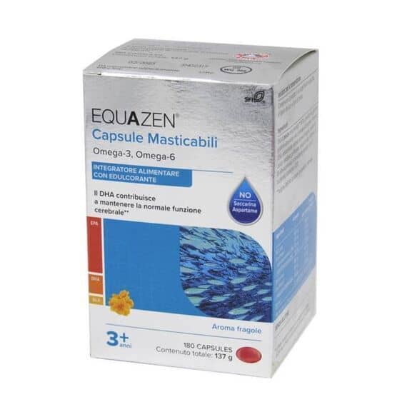 Equazen Integratore di Omega 3 e Omega 6 180 Capsule Masticabili Aroma Fragola | Acquista Online su Farmaclick