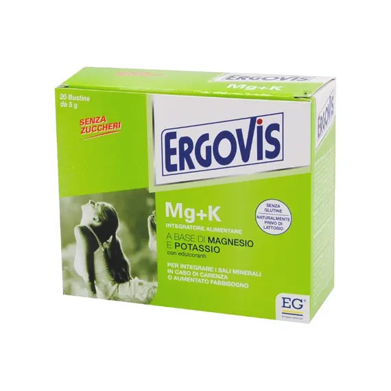 Ergovis Mg + K Integratore Alimentare di Magnesio e Potassio 20 Bustine da 5 G | Acquista Online su Farmaclick