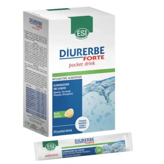 Esi Diurerbe Forte Pocket Drink Integratore Alimentare 24 Pocket Limone | Acquista Online su Farmaclick