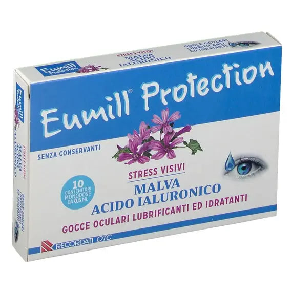 Eumill Protection Gocce Oculari Lubrificanti Ed Idratanti 10 Flaconcini Monodose | Acquista Online su Farmaclick