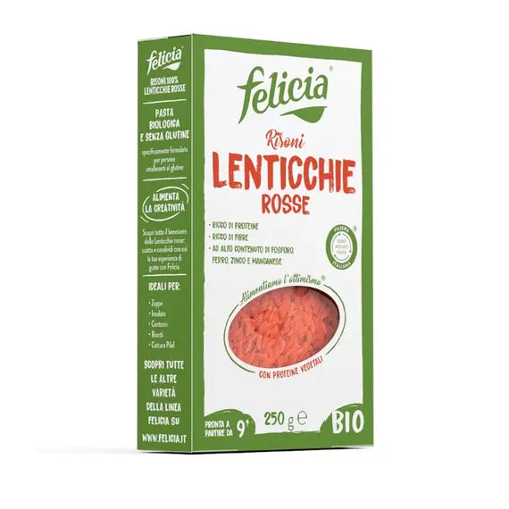 Felicia Bio Risoni Lenticchie Rosse 250g | Acquista Online su Farmaclick