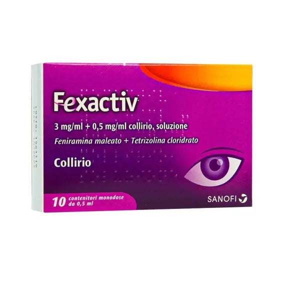 Fexactiv Collirio Decongestionante e Antiallergico 3mg/ml + 0,5 Mg/ml 10 Contenitori Monodose da 0,5 Ml | Acquista Online su Farmaclick