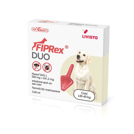Fiprex Duo Large 1 Pipetta 20kg 40kg Cani | Acquista Online su Farmaclick