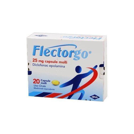 Flectorgo Medicinale Equivalente Diclofenac Epolamina 25mg 20 Capsule Molli | Acquista Online su Farmaclick