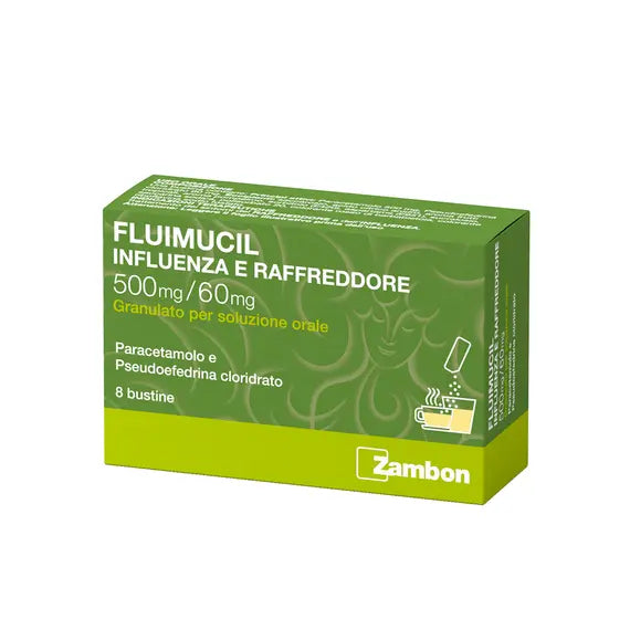 Fluimucil Influenza e Raffreddore 500mg/60mg Granulato 8 Bustine | Acquista Online su Farmaclick