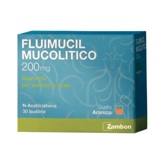 Fluimucil Mucolitico 200 Mg Granulato per Soluzione Orale Gusto Arancia 30 Bustine | Acquista Online su Farmaclick