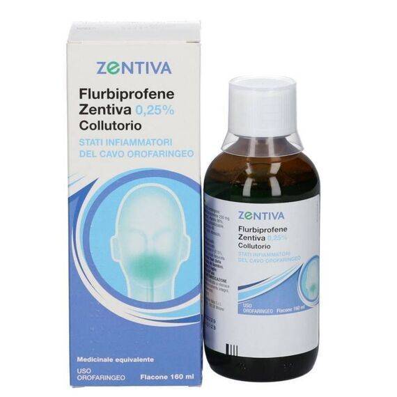 Flurbiprofene Collutorio Zentiva 0,25% Flacone 160ml | Acquista Online su Farmaclick