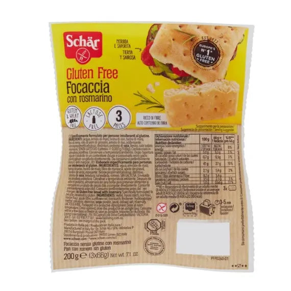 Schar Focaccia con Rosmarino 3 Pezzi | Acquista Online su Farmaclick