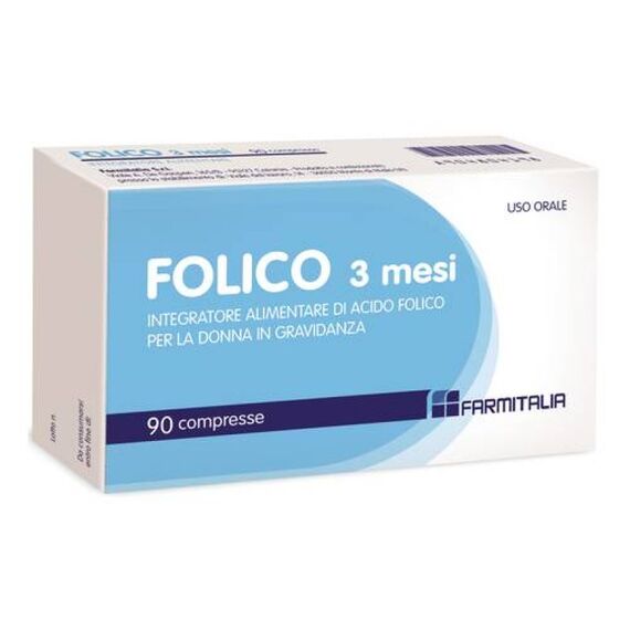 Folico 3 Mesi Integratore Alimentare per la Gravidanza 90 Compresse | Acquista Online su Farmaclick