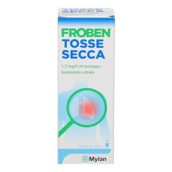 Froben Tosse Secca 1.7 Mg/5 Ml Sciroppo Butamirato Citrato 125 Ml | Acquista Online su Farmaclick
